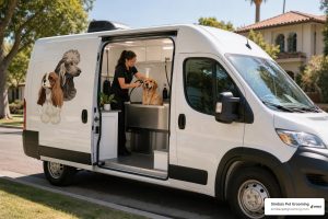 mobile dog grooming van in Pasadena